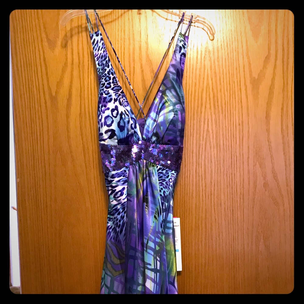 Brand new formal dress purple silky